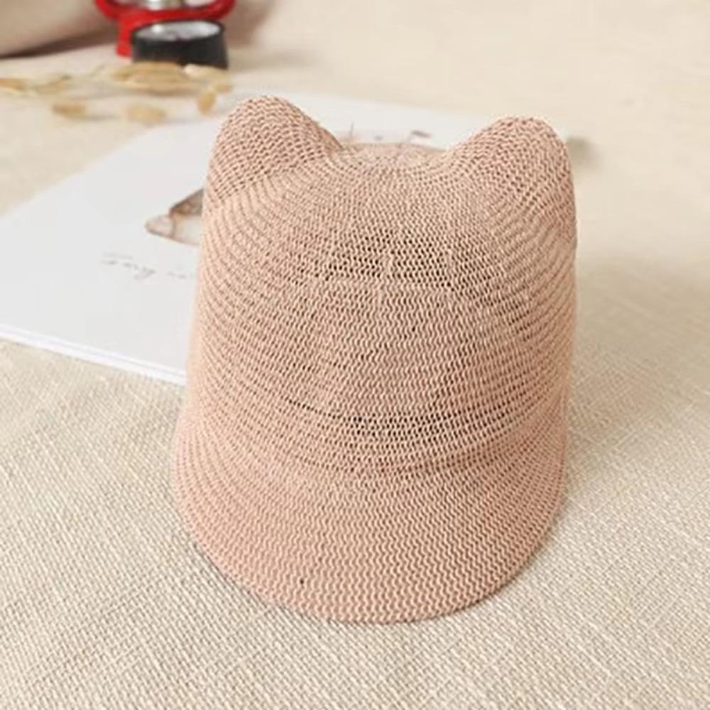 

Cute Cat Ear Kids Peaked Cap 2-5Year Toddler Children Duck Tongue Hats Spring Summer 49-51cm fit 2-4Y розовый