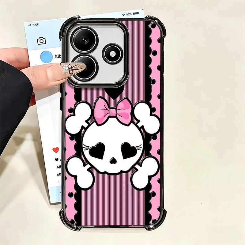 Sweet And Edgy Cartoon Skeleton Soft Phone Case For Xiaomi Poco X7 X8 Pro Max X6 X5 X3 F8 Ultra F7 M8 M7 M5S Redmi 15C 15A 15 14