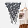 Retro polka dot triangle towel women's spring and summer fashion versatile silk cotton blended scarf decorative small square scarf high sense