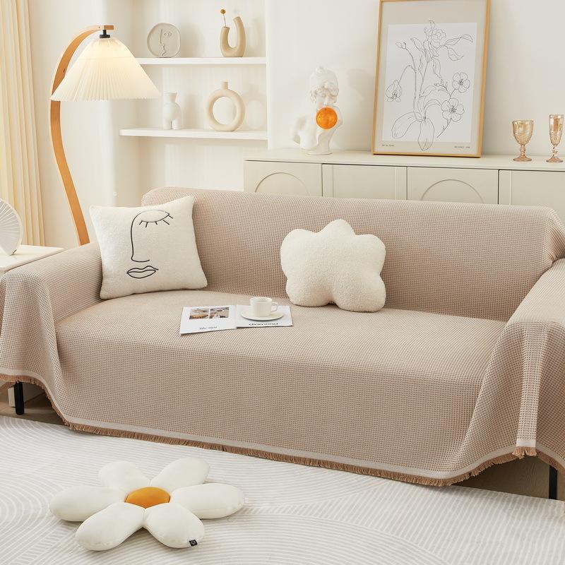Nordický Ins Styl Potah na pohovku Látkový Potah na pohovku All-inclusive Univerzální Potah Deka Čtyři roční období Odolný proti poškrábání kočkou Polštář na pohovku