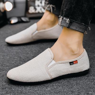 Sommer-Doudou-Schuhe für Herren, trendige Low-Top-Leinenschuhe für Herren, atmungsaktive Freizeitschuhe aus koreanischer Version