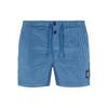 STONE ISLAND Ss22 Solid Color Drawstring Mid-Rise Fitted Swim Shorts Men Swimwear Blue 7615B0643-V0046