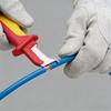 Electrician Knife Insulated Cable Stripping Snips Straight Curved Hook Fixed Blade Wire Stripper Peeling Hand Tool