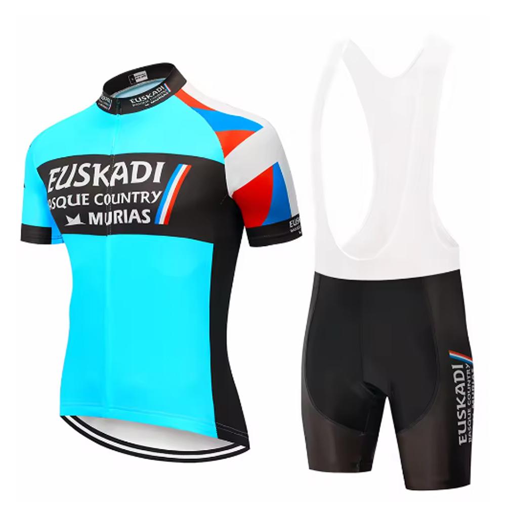 EUSKADI Maglia da Ciclismo Professionale Uomo Abbigliamento Estivo per Ciclismo Maglia da Mountain Bike Ropa Ciclismo Maillot Abbigliamento per Bici Maglietta da Bicicletta