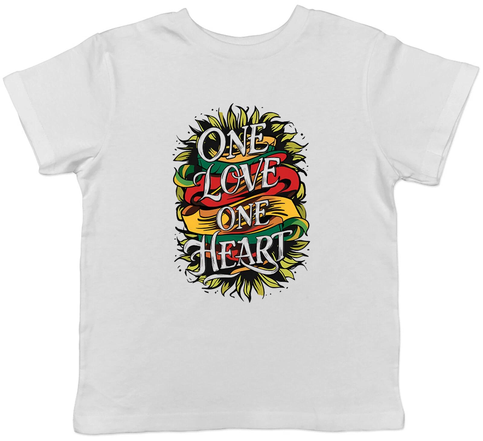 

Reggae Lover Kids T-Shirt One Love One Heart Music Childrens Boys Girls Gift 100