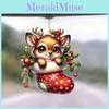 Holiday Pendant Car Cartoon Deer Design Acrylic Construction Festive Decoration