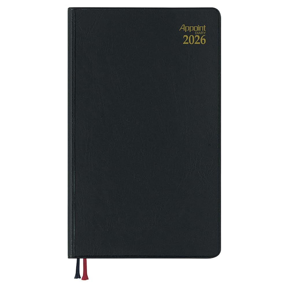 2026 Weekly Planner Appointment Schedule Book Black, Starts March 2026, Model E1119