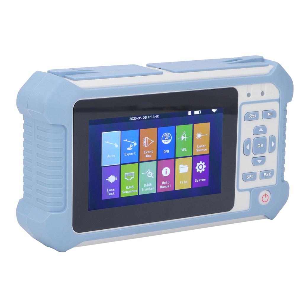 Optical Time Domain Reflectometer OTDR 9 In 1 Optical Power Meter VFL RJ45 Tester Tool US Plug 100‑240V