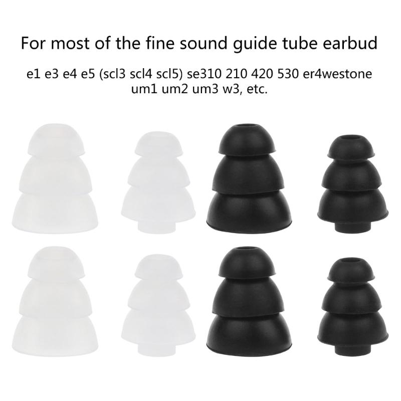 Ear Tips for E3C E3G E4C E5C Earphone Replacement Ear Buds Ear Cap Ear Plug Eartips for Wireless Earbuds, 2 Pairs