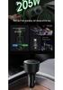PISEN 205W Super Fast 3-Port Car Charger for Apple Devices with Cigarette Lighter Adapter