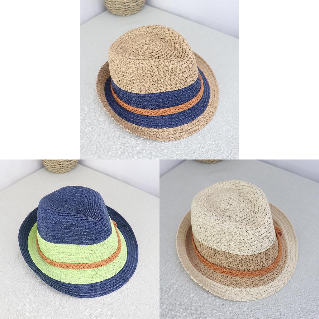 Summer Men And Kids Straw Hat With Sun Protection And Breathable Handwoven Fabric For Beach And Outdoors