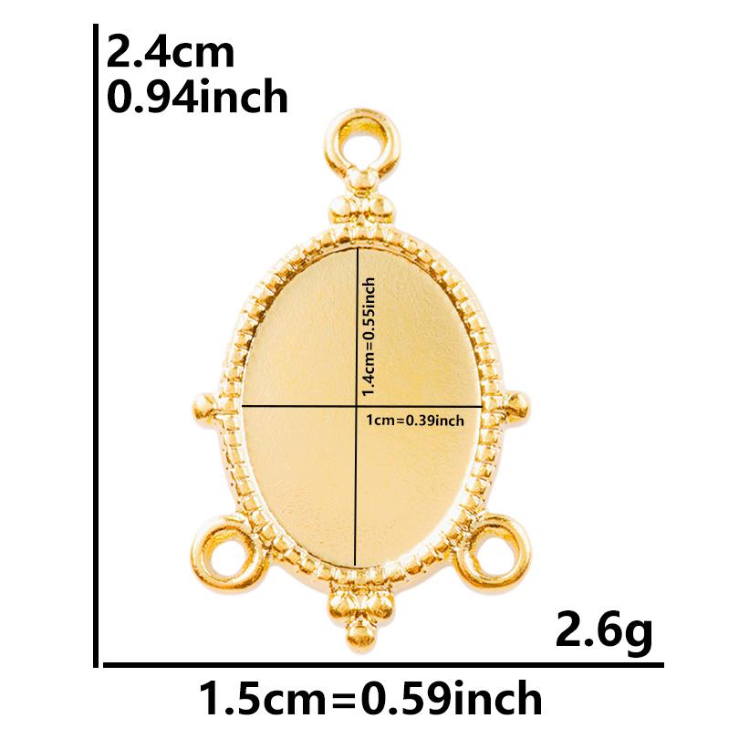 6Pcs Heart Sun Angle Pendants Base Flat Bails Round Stainless Steel Charms For Jewelry Making Supplies Diy Enamel Stone Crystal