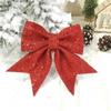 2pcs 20cm Sparkling Glitter Christmas Bow  Holiday Indoor Outdoor Decorations