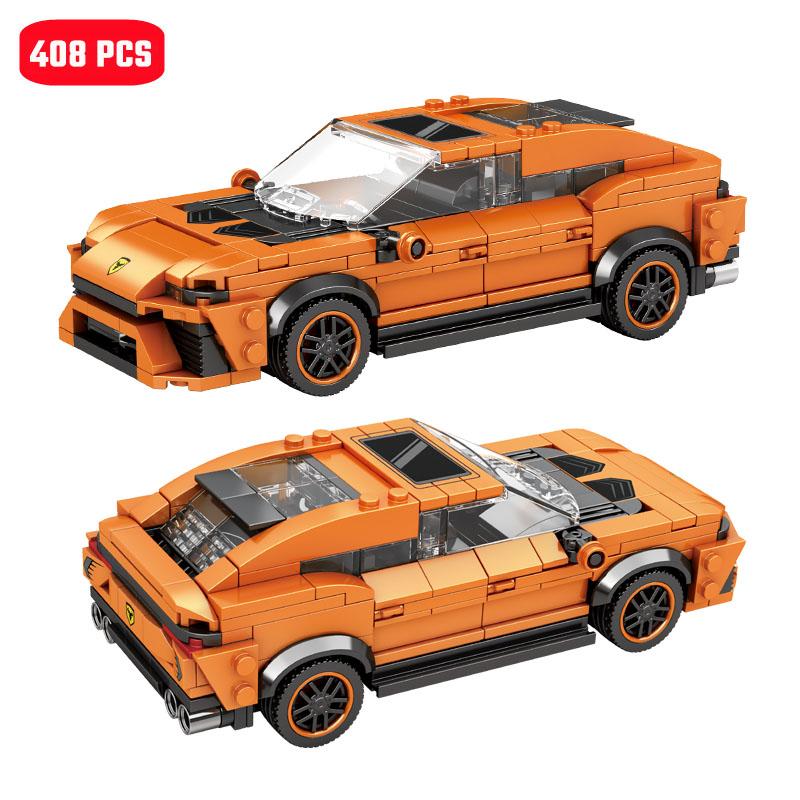 Non-Toxic Creative Champion Technical Sports Car Assembly Building Blocks Moc City Famous Racing Vehicle Ideas Model Bricks Diy Toys Gifts