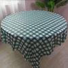 Tablecloth, Printed Tablecloth, Round Table, Square Table, Restaurant, Hotel, Household Waterproof, Oil-proof, Green Checkered Tablecloth 1.8*1.8m