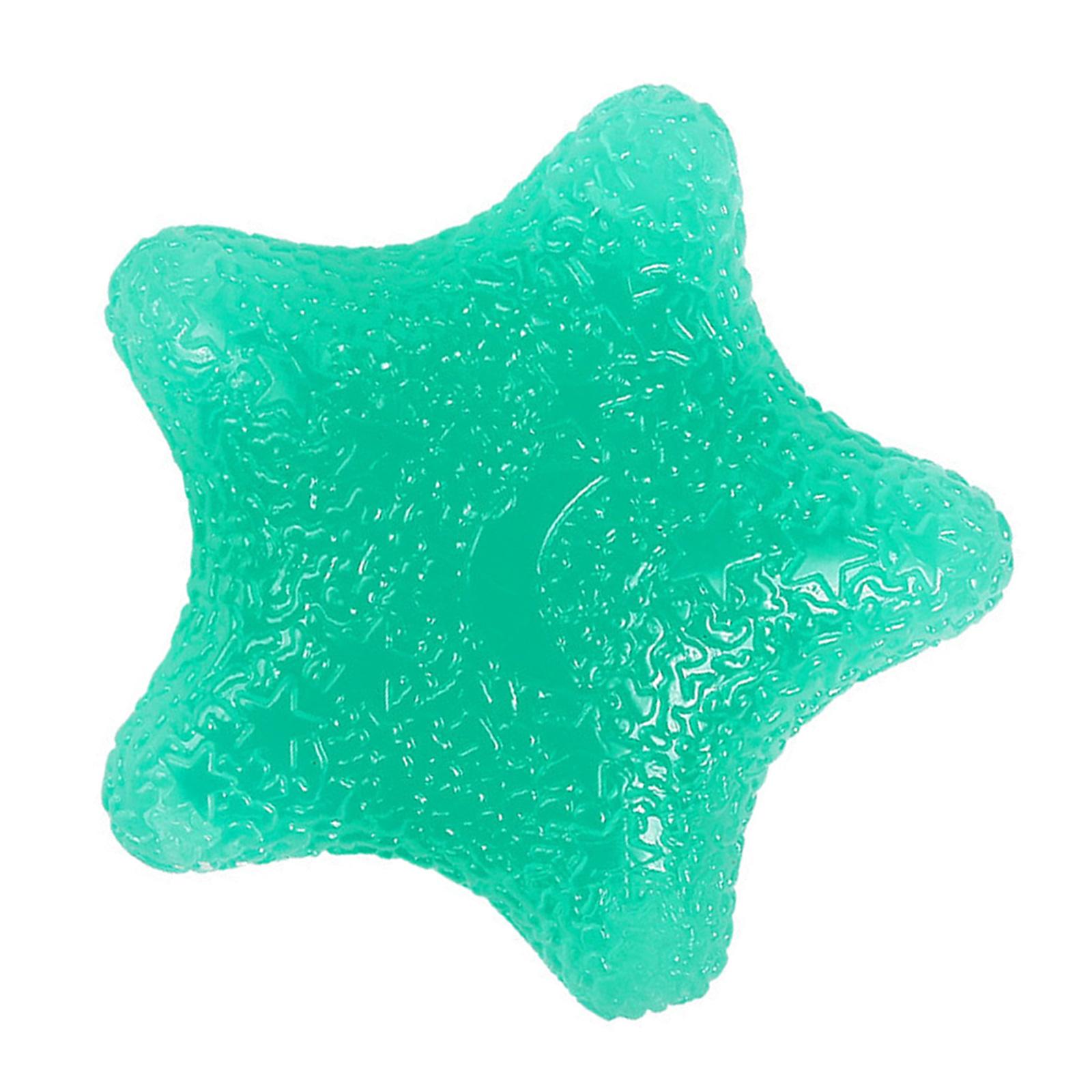 

Portable Hand Therapy Squeeze Ball Star Shape Hand Grip Trainer SEBS Texture for Athletes Guitarists and Rock Climbers зелений