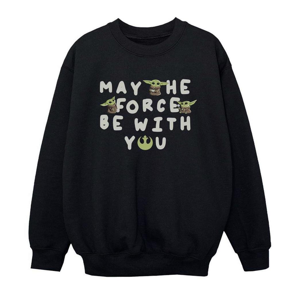Star Wars Boys The Mandalorian Grogu May The Force Be With You Sweatshirt