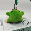 Cute Green Frog Plush Keychain Kawaii Bag Charm Soft Stuffed Animal Pendant Creative Holiday Gift for Family and Friends