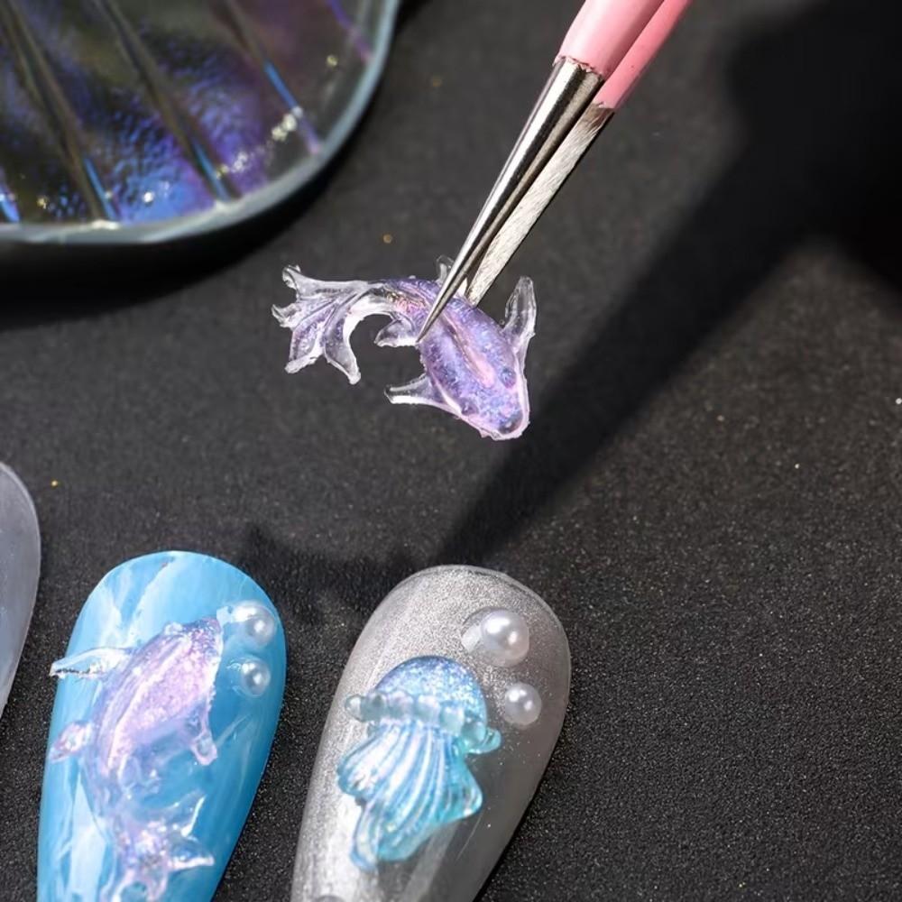 100 Pcs Mini Shiny Goldfish Ocean Aurora Nail Rhinestones  DIY Scrapbooking Accessories