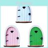 Wooden Elf Doorway Garden Decor With Modern Minimalist Style For Outdoor Spaces