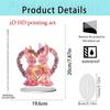 Colorful Rabbit 2D Acrylic Ornament for Easter and Valentine's Day Decor