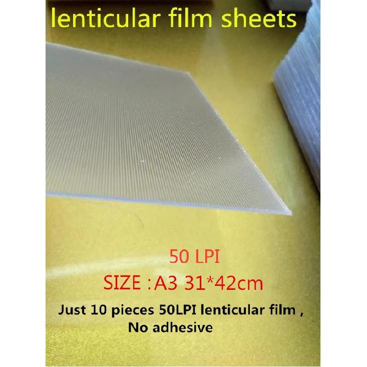 10 db 50 LPI & 75LPI &100LPI &160LPI Lencsefólia Lap a 3D Fotó Készítéshez Lencsefólia