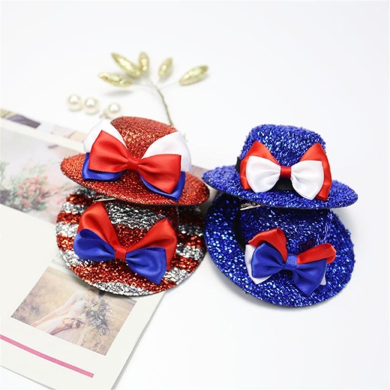 Glittered Bowler Hat Top Hat Julycostume Hair Clip Julycostume Top Hat Hairpin