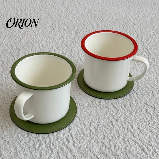 Enamel Coffee Mug for Camping Mug, Simple Style, with Multi-color Contrasting Rim, 360ml Compact Drinkware Gear Capacity Drinking Tea And Hot