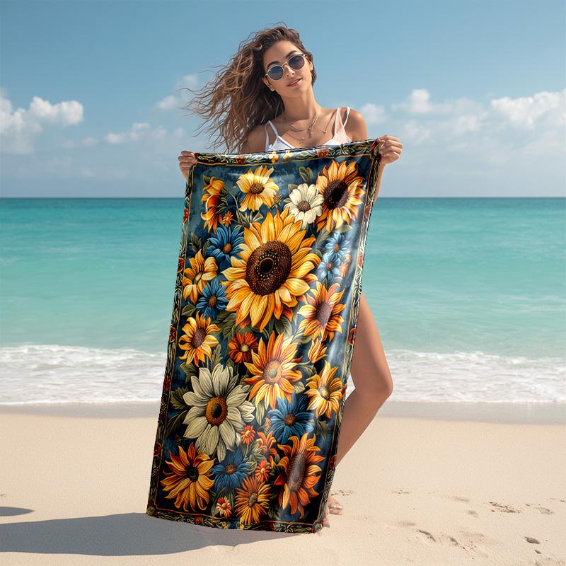 Elegant Pink Roses Garden Art Soft Beach Towel Outdoor Camping Vacation Swimming Beach Towel Outdoor Absorbent Bath Towel Blanket A5