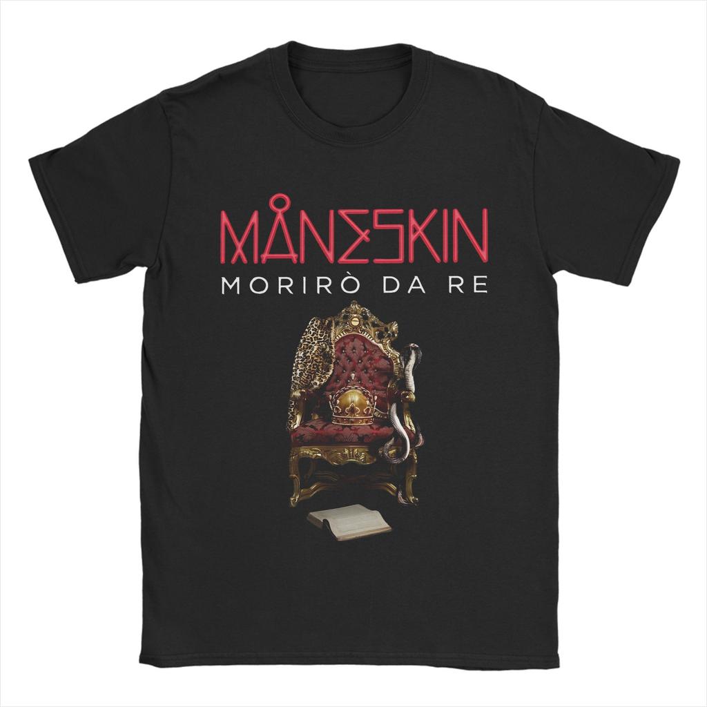 Maneskin Rock Band T Shirts for Men Pure Cotton Hipster T-Shirts Round Collar Tee Shirt Short Sleeve Clothing Summer