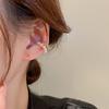 Korean Gold Color Double-Layer Circle Twist Pearl Ear Cuff Vintage Geometric Circle Earcuff Fake Piercing Pearls Clip