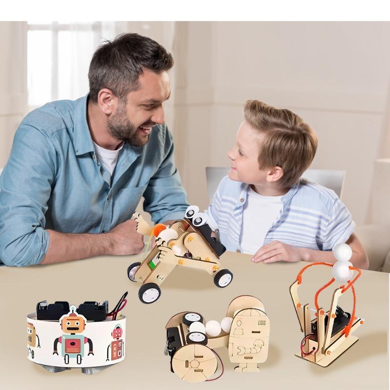 1PACK/4SETS Technology Small Production Invention Physics DIY Handmade Educational Science Experimental Set Kindergarten Student Toys
