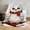 1 Stück Eulen-Zauberbuch Outdoor Flanell-Kuscheldecke für alle Jahreszeiten, weiche Wärme, Heimdekoration 1031159