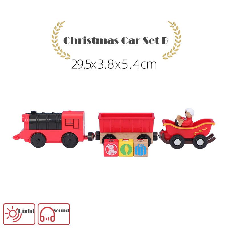 Battery Operated Action Locomotive Train Magnetic Connection Powerful Train Set Fit for Wooden Trains and Tracks Kids Gifts