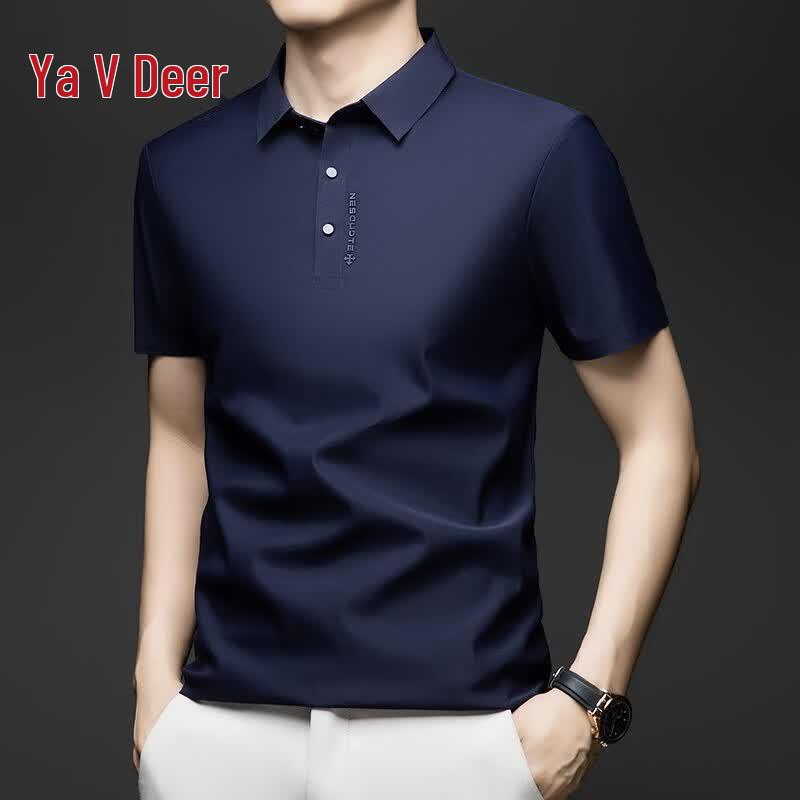 Men s Business Casual Short-Sleeve Polo Shirt 5XL