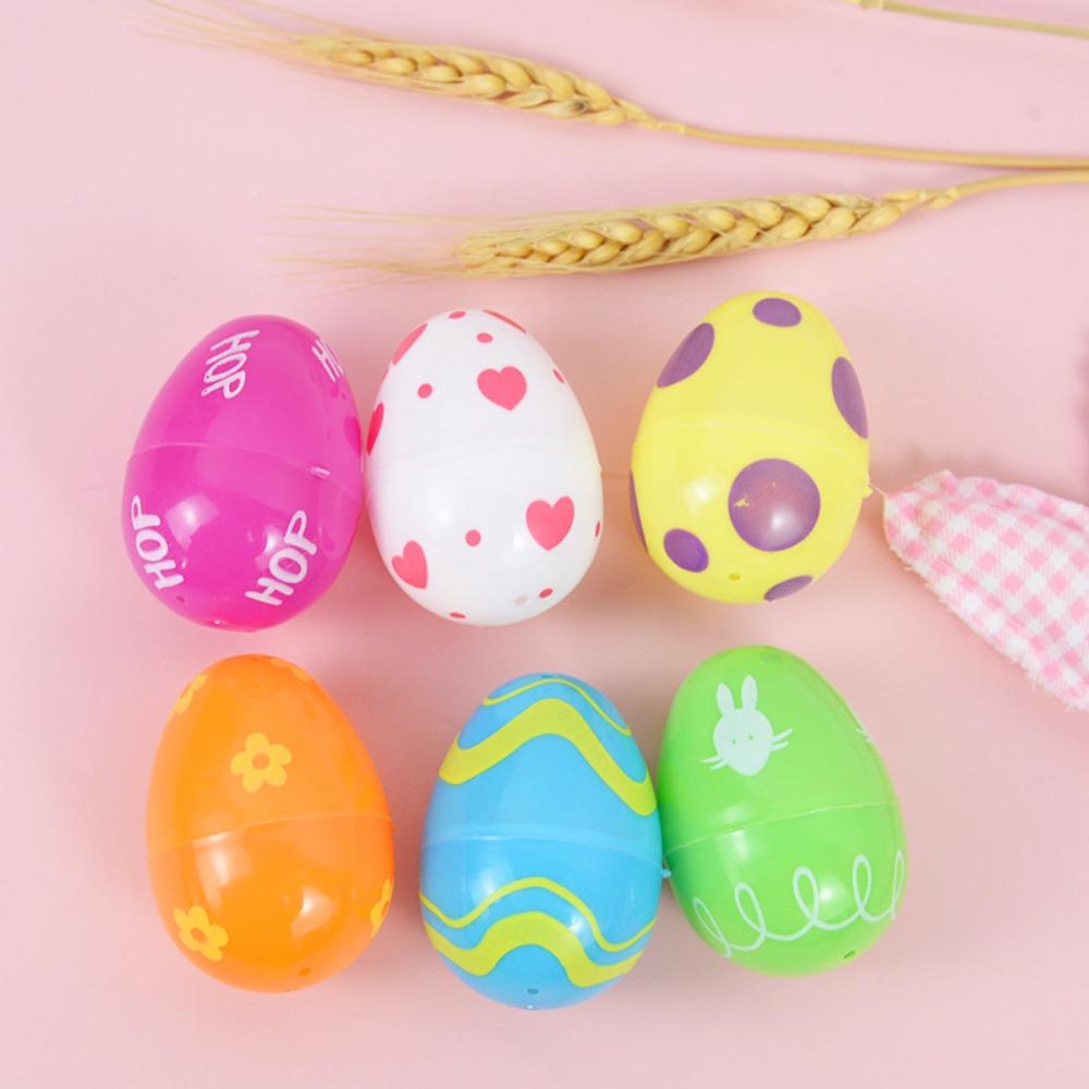 Painting DIY Educational Toys Plastic Assorted Eggs Fillable Easter Egg Colourful Easter Egg