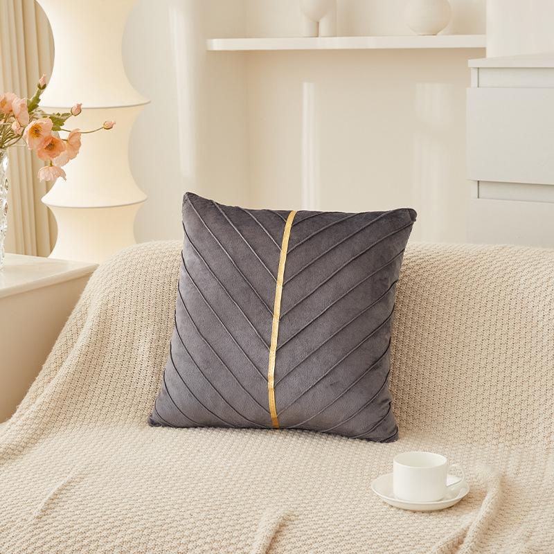 Elegant Sofa Pillowcase Party Atmosphere Pillow Cover Velvet Pillow Cover  for Room Sofa Decor Soft Solid Dyed for Bed