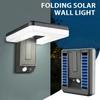 4PCS Folding Solar Lights ,with Motion Sensor Outdoor Solar Wall Lamp 3 Lighting Modes Solar Fence Light for Garden Patio Garage