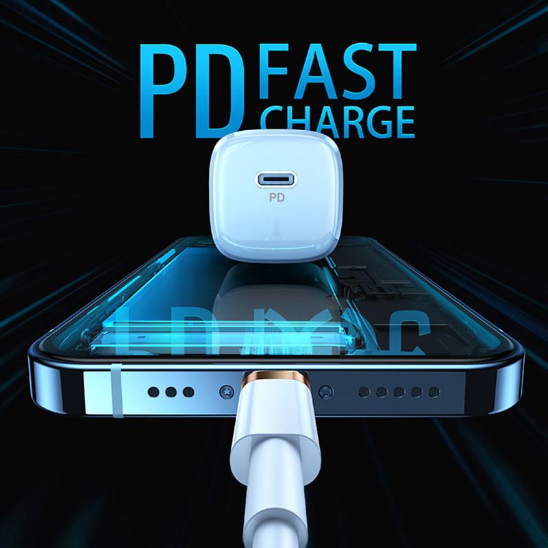 USAMS Cablu de date de încărcare rapidă de 1,2 m/2 m PD 20 W tip C la cablu de telefon Lightning pentru iPhone 13 12 11 Pro Max X Xr Xs 8 7 6 Plus