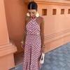 Summer High Waist Sleeveless Print Dress Set For Women With 3d Pattern And Polyester Fabric