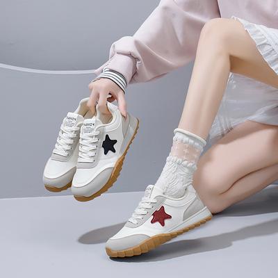 Casual Sneakers for Women Anti Slip Lightweight Running Shoes Breathable PU Leather Walking Sneakers Women's Low Top Lace Up Tennis Sport Shoes