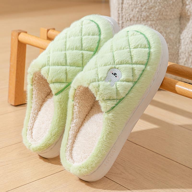 Pineapple Cotton Slippers Cartoon Indoor Shoes Autumn and Winter Home Warm Bed and Breakfast Couple Cotton Slippers