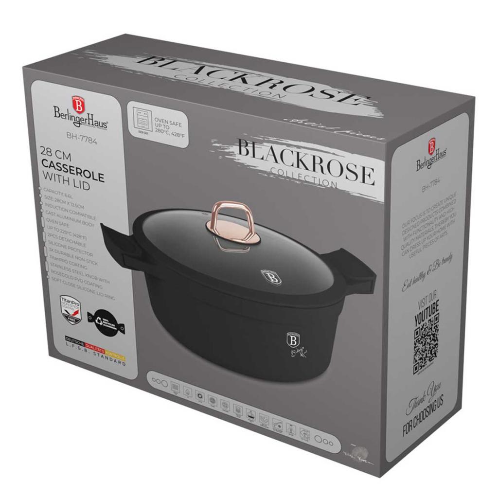 TITANIUM POT 28cm BERLINGER HAUS BH-7784 BLACK ROSE