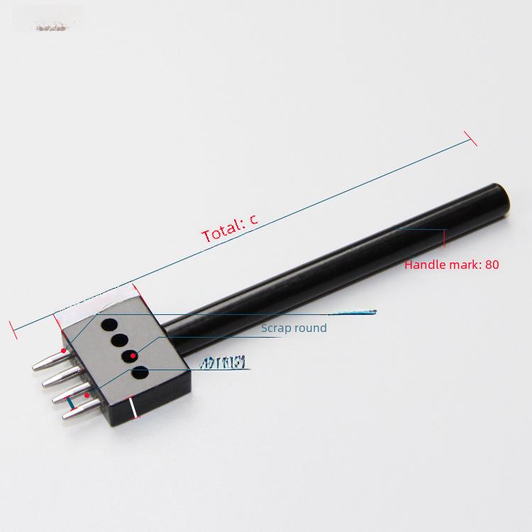 Black Leather DIY Round Hole Punching Tool Set