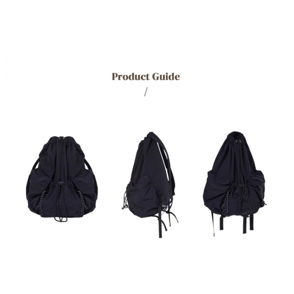 Prends Soin De Toi Drawstring Backpack Nylon Black