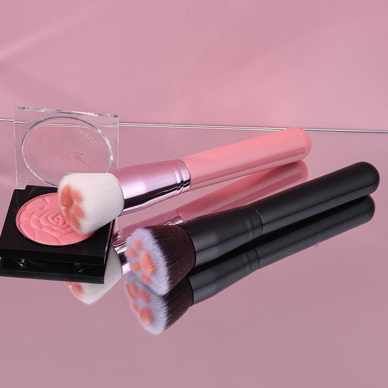 Retractable Cat Paw Loose Powder & Blush Brush for Makeup & Nail Art