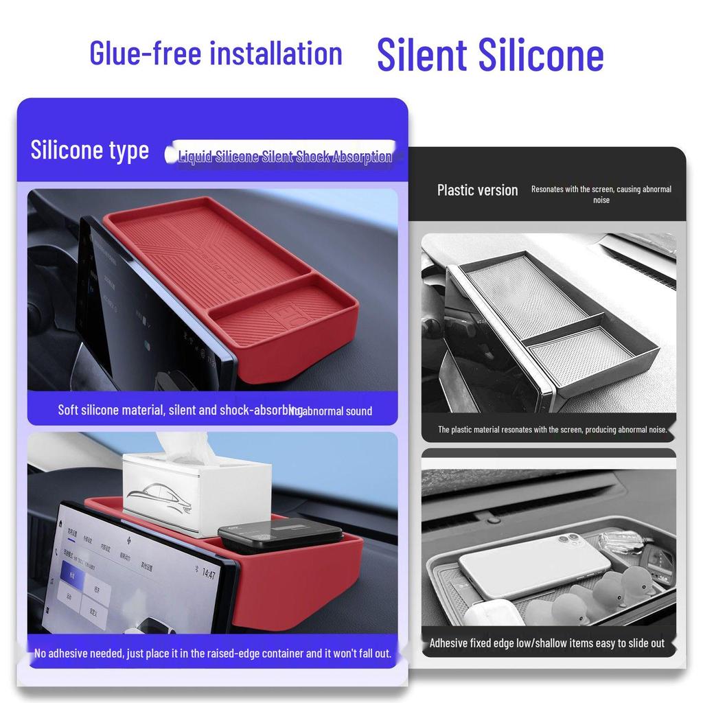 Silicone Storage Box for New Toyota Camry/RAV4/Wildlander (9th Gen) Car Interior Accessories