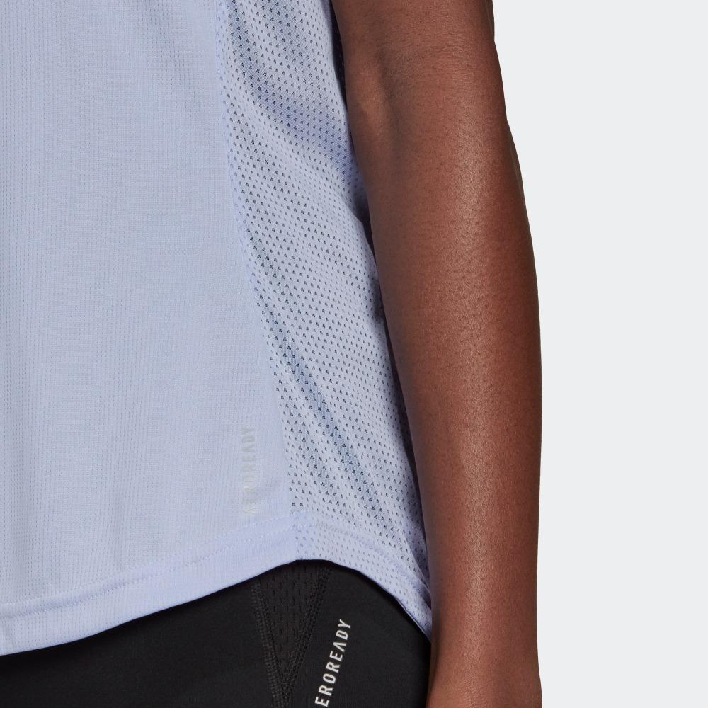 Adidas Logo Print American Vintage Quick-Dry Sports Crew Neck T-Shirt Women Tops Light-Purple H30042