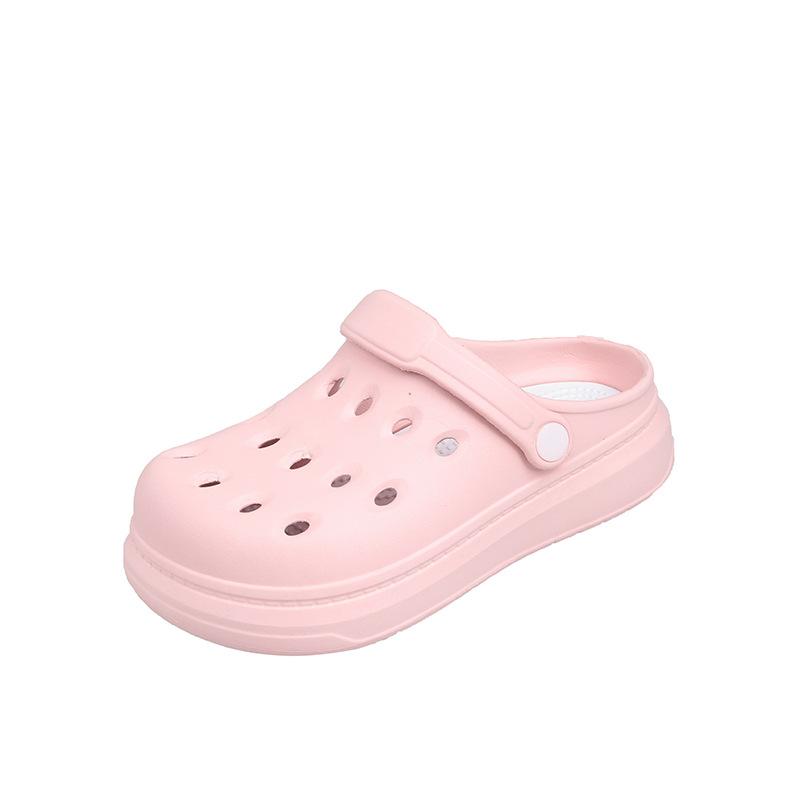 Обувь Stepping On Shit Hole, женские нескользящие износостойкие босоножки с толстой подошвой, увеличивающие рост, повседневные тапочки с сумкой и головой 36/37 розовый