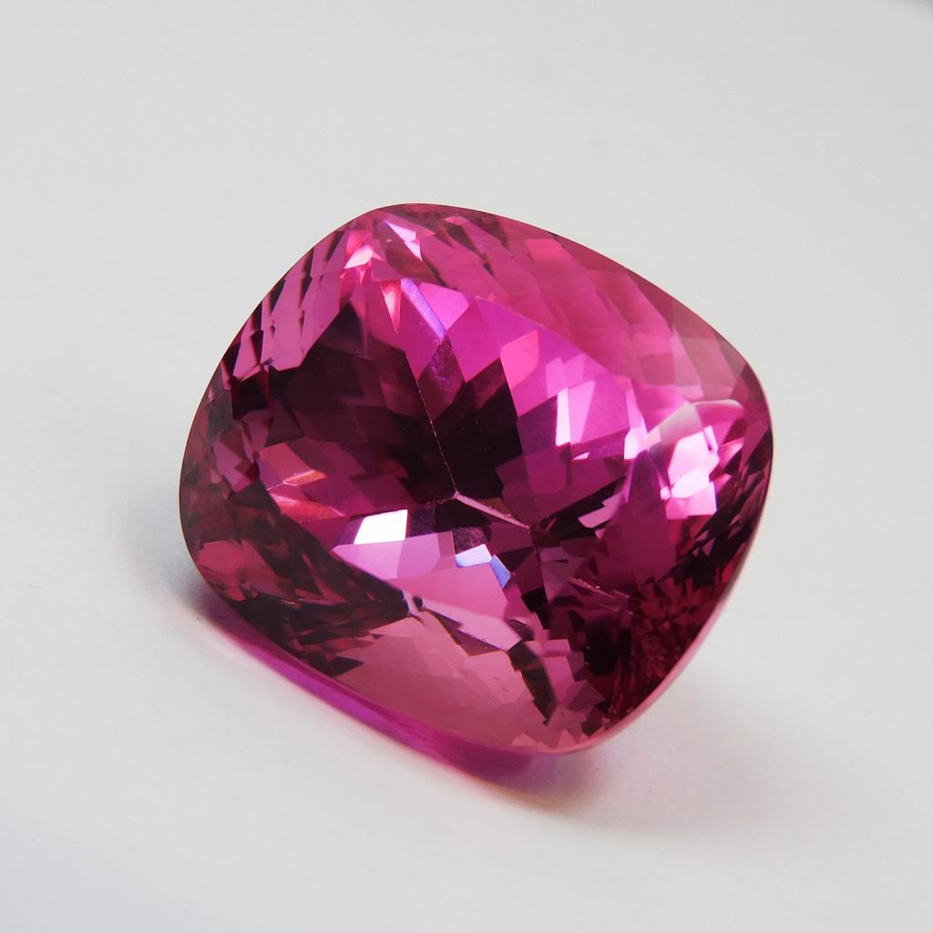 Natural Pink Sapphire Loose Gemstone Cushion Cut 43.10 Ct Heated September Birthday Birthstone
